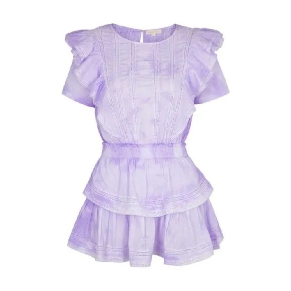LoveShackFancy Purple Tie Dye Natasha dress NWOT